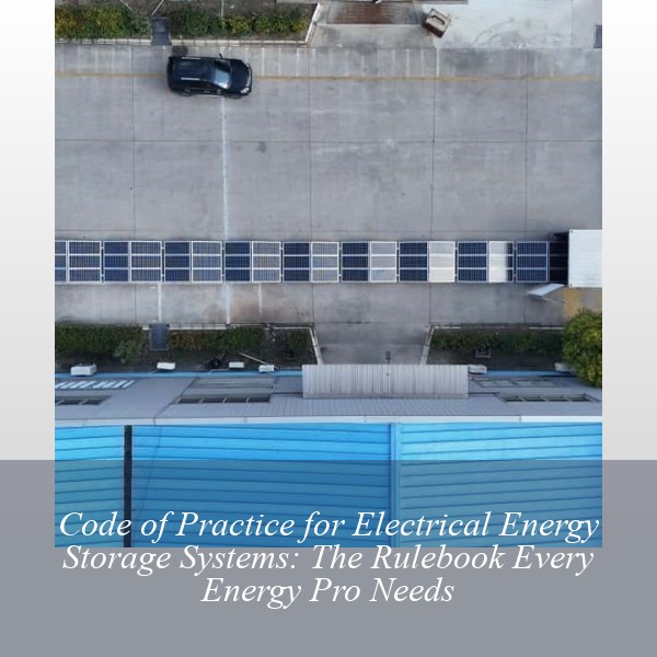 Code of Practice for Electrical Energy Storage Systems: The Rulebook Every Energy Pro Needs